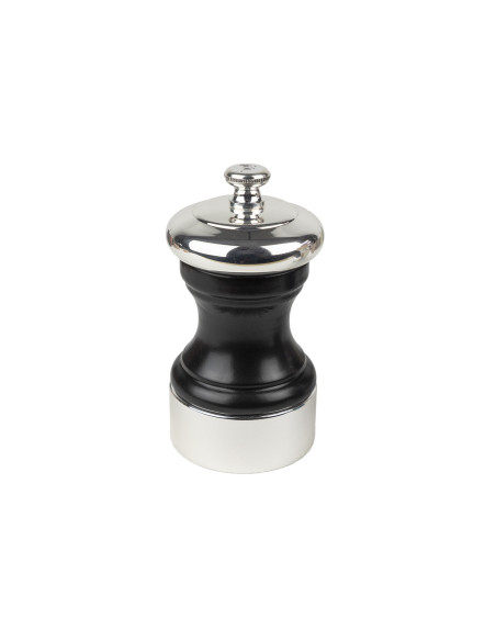 Macina pepe manuale Peugeot Palace in legno di faggio nero satinato e metallo argentato, 10 cm