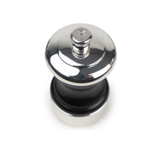 Peugeot Palace manuel peberkværn i sort, satineret bøgetræ og sølvfarvet metal, 10 cm 2