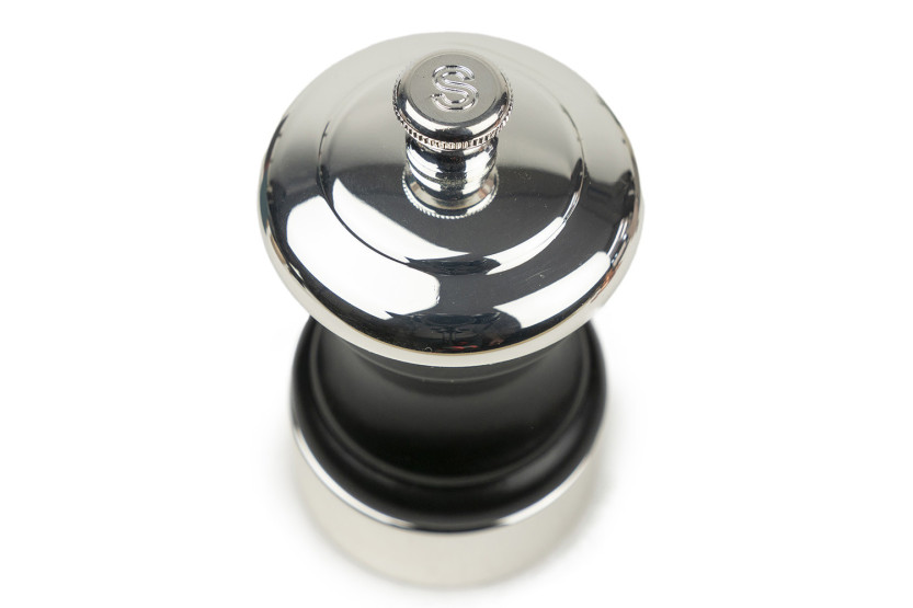 Macina sale manuale Peugeot Palace in legno di faggio nero satinato e metallo argentato, 10 cm