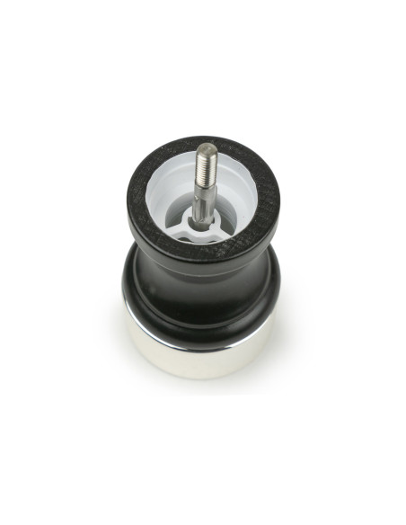 Molino de sal manual Peugeot Palace de madera de haya negra satinada y metal plateado, 10 cm