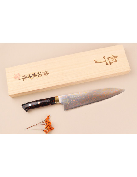 Takeshi Saji BS2 Rainbow 21 cm Handcrafted Japanese Chef's Knife