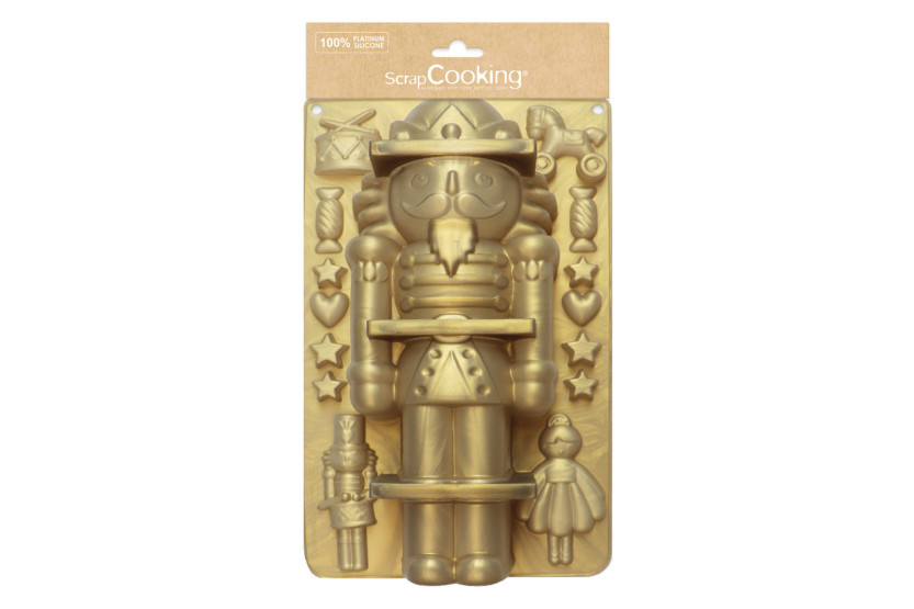 Molde de silicone ScrapCooking em forma de tronco do «Quebra-Nozes» 3D