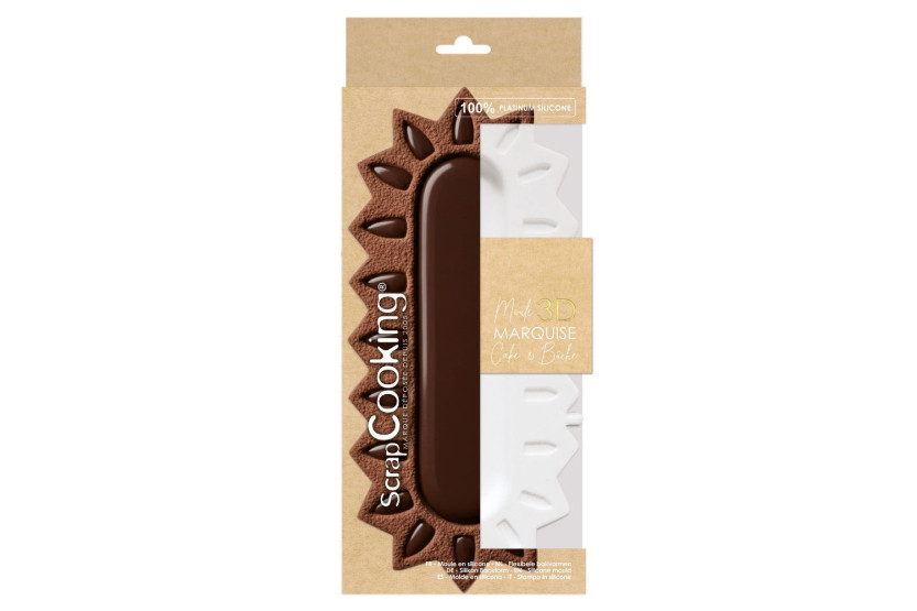 Molde de silicone Scrapcooking para tronco de Natal e sobremesa Marquise 3D