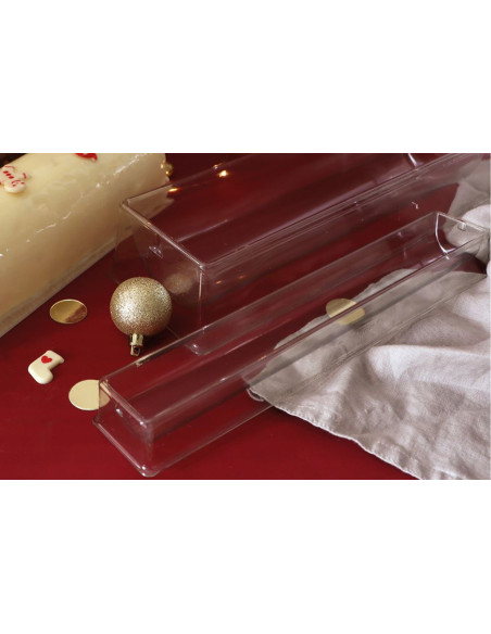 2 moldes insertables Scrapcooking para tronco de Navidad de 30 cm