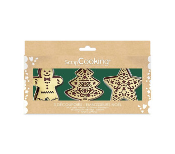 Scrapcooking Christmas Edition Set of 3 Cutters + Embossers