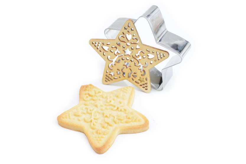 Conjunto de 3 cortadores + estampadores Scrapcooking, edição de Natal