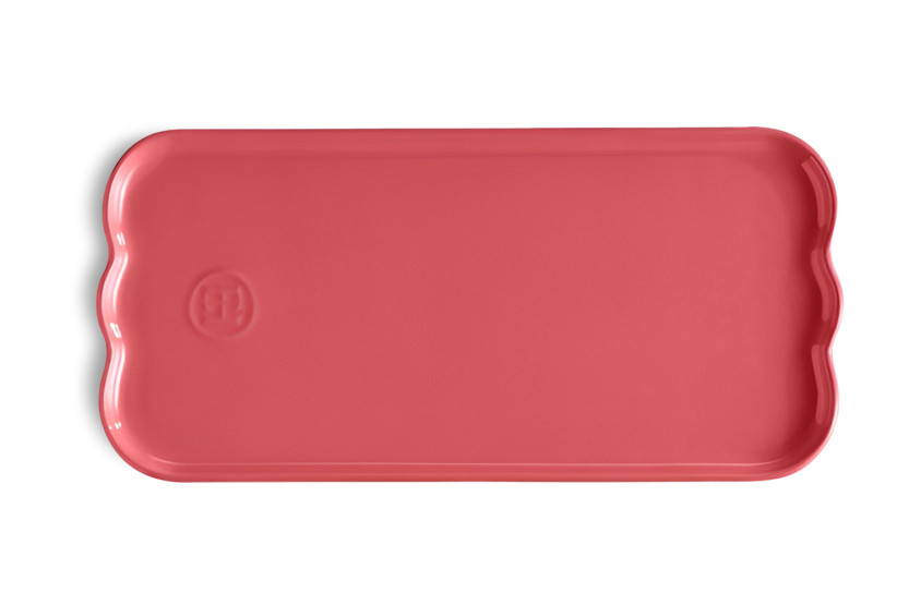 Emile Henry Madeleine-Kuchenform aus Keramik, 31,5 x 15 x 2 cm, Farbe: Rose Candy