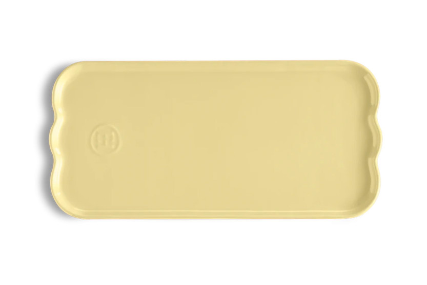 Emile Henry Madeleine Ceramic Cake Pan, 31.5 x 15 x 2 cm, Vanilla