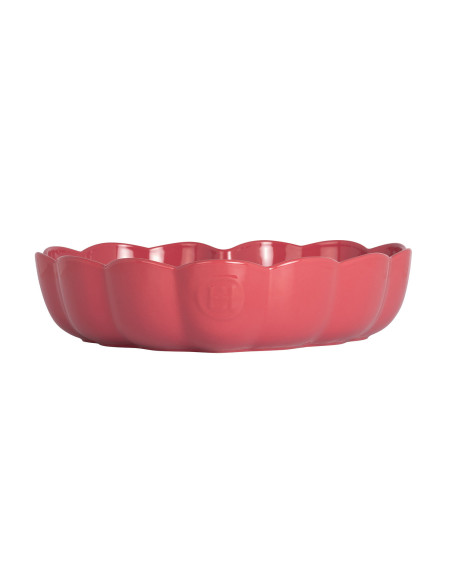 Forma de coração Emile Henry Madeleine em cerâmica 26,5 x 24,5 x 6,5 cm Rosa Candy