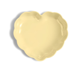 Molde de cerámica «Madeleine» con forma de corazón de Emile Henry, 26,5 x 24,5 x 6,5 cm, color vainilla 2