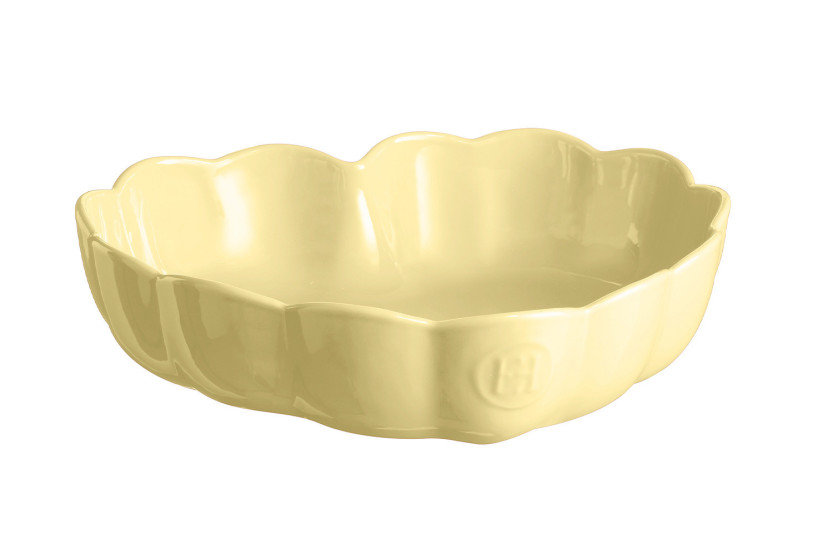 Emile Henry Madeleine-Herzform aus Keramik, 26,5 x 24,5 x 6,5 cm, Vanille