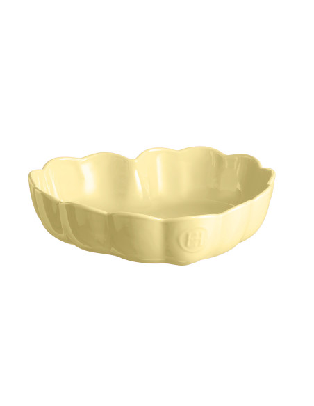 Emile Henry Madeleine-hjerteform i keramik, 26,5 x 24,5 x 6,5 cm, vanilje