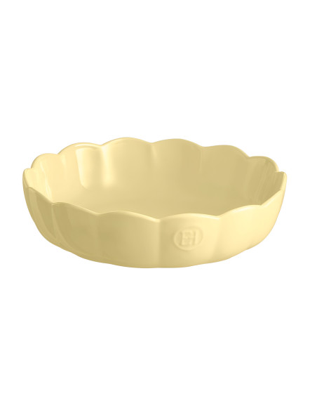 Runde Madeleine-Form von Emile Henry aus Keramik, 27 cm, Vanille