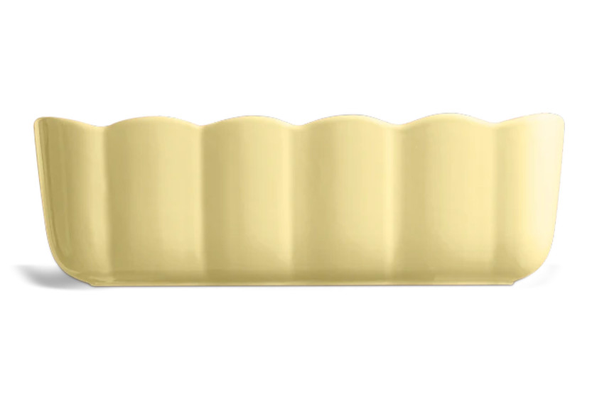 Forma para bolo Emile Henry Madeleine em cerâmica 28,5 x 13 x 9 cm, baunilha