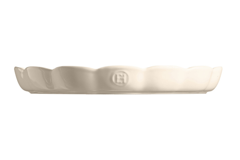 Emile Henry Madeleine Round Ceramic Pie Dish, 31 cm, Clay