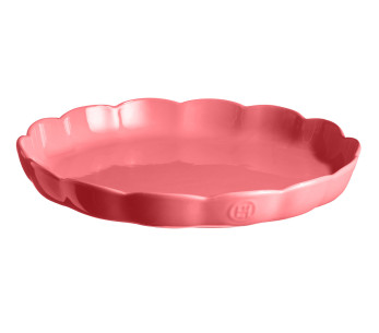 Ronde taartschaal Emile Henry Madeleine van keramiek, 31 cm, Rose Candy
