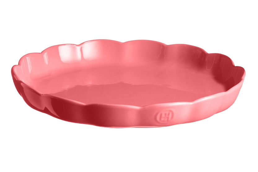 Emile Henry Madeleine rund kaketallerken i keramikk, 31 cm, Rose Candy