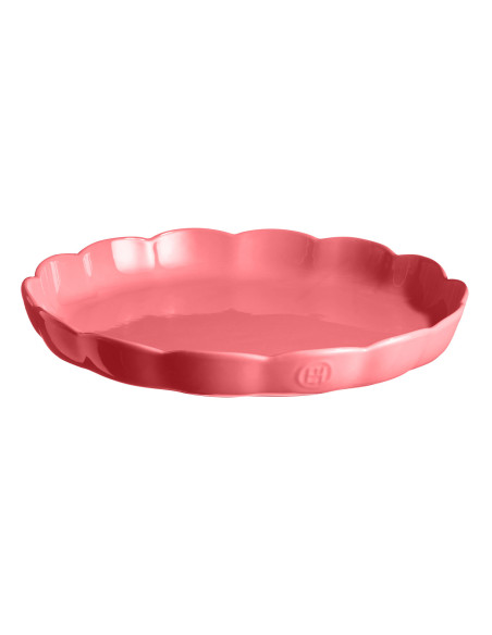 Emile Henry Madeleine rund tårtform i keramik, 31 cm, färg: Rose Candy