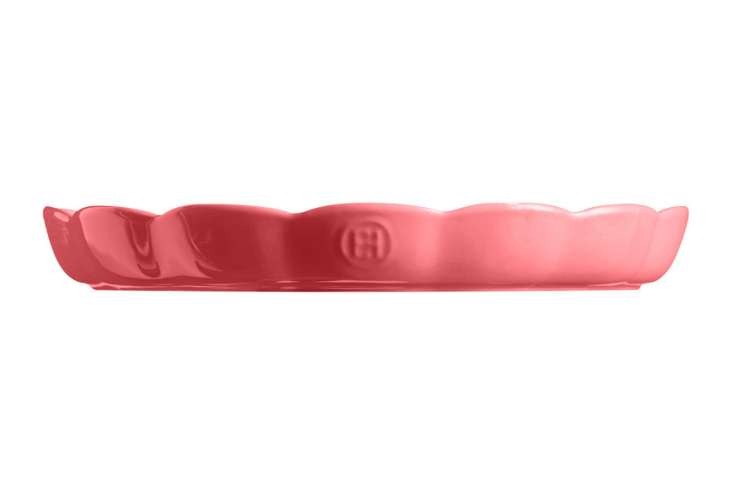 Prato redondo para tartes Emile Henry Madeleine, em cerâmica, 31 cm, cor Rosa Candy