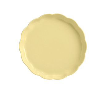 Emile Henry Madeleine Round Ceramic Pie Dish, 31 cm, Vanilla 2