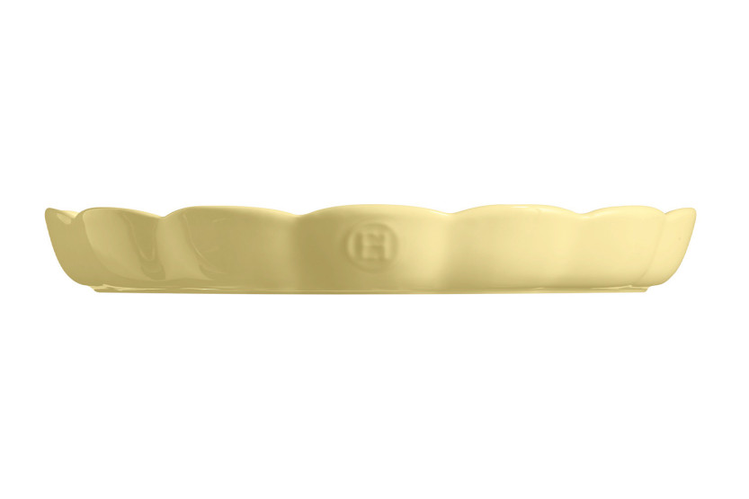 Runde Tortenform „Madeleine“ von Emile Henry aus Keramik, 31 cm, Vanille