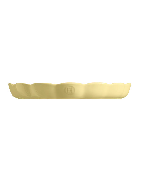 Emile Henry Madeleine rund kaketallerken i keramikk, 31 cm, Vanille