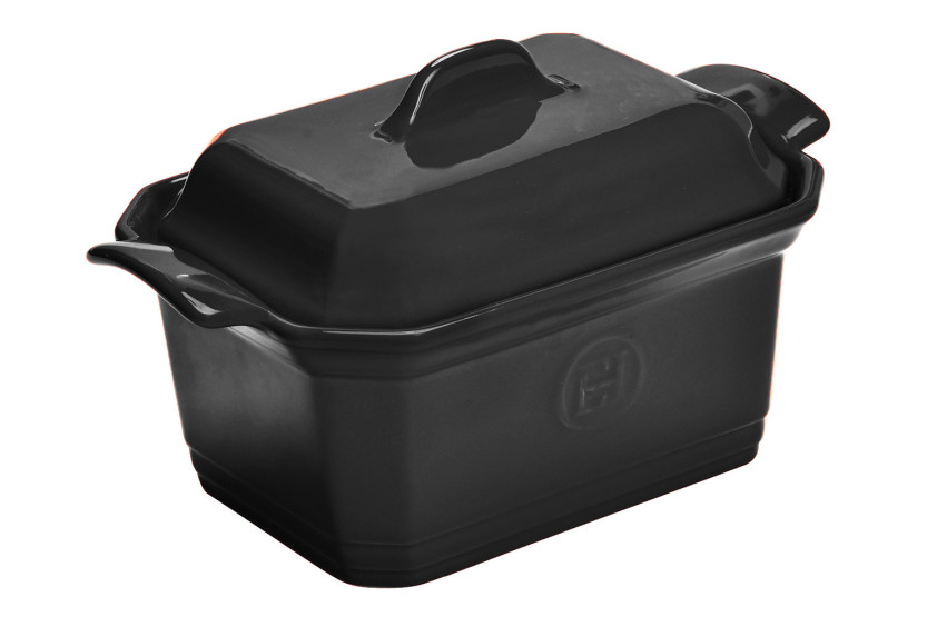 Emile Henry foie gras-terrine, 0,6 l, i keramikk med presse – Trøffel