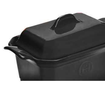 Emile Henry keramische foie gras-terrine van 0,6 l met pers - Truffel 2