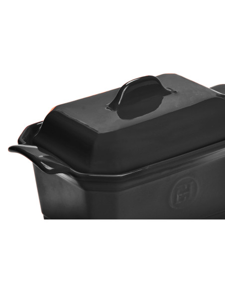 Emile Henry foie gras-terrine, 0,6 l, i keramikk med presse – Trøffel