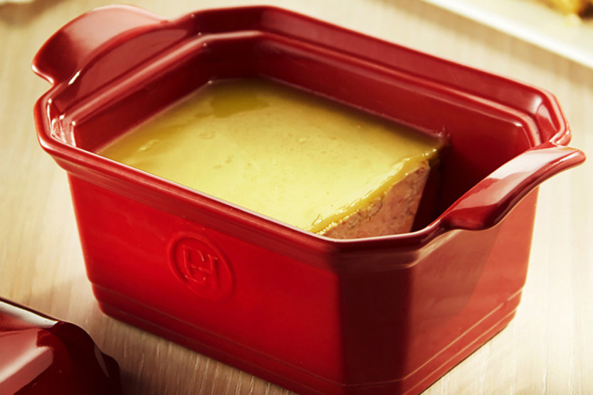 Terrina per foie gras Emile Henry da 0,6 L con pressa - Grand Cru