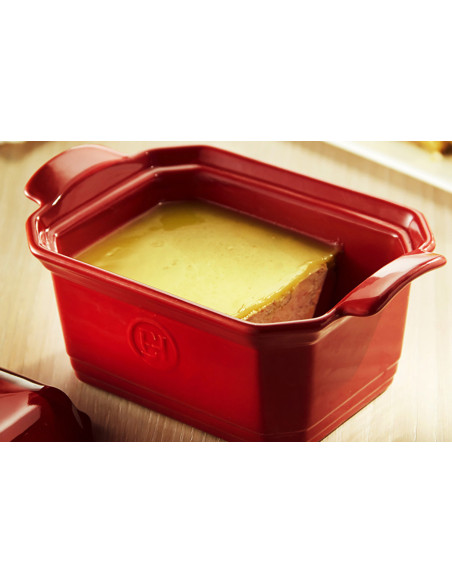 Emile Henry-terrin för foie gras, 0,6 l, med press – Grand Cru