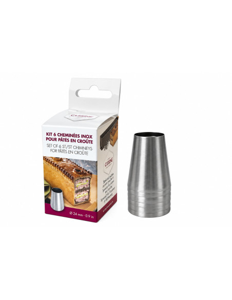Gobel -Set für Pastete in Kruste: Weißblechform 30 cm + 3 Zubehörteile + 1 Rezept + 1 Gewürzmischung gratis
