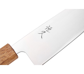 16.5 cm Tsunehisa AUS8 Japanese Handcrafted Santoku Knife with Burnt Oak Handle 2