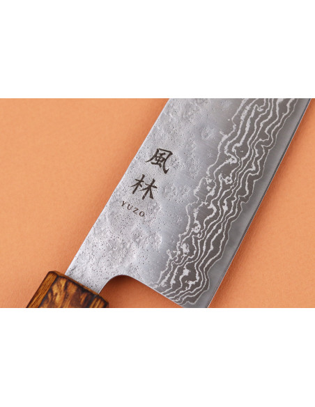 Handgjord japansk kockkniv, 24 cm, Yuzo Enju Damas 440C