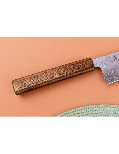 Håndlaget japansk kokkekniv, 24 cm, Yuzo Enju Damas 440C