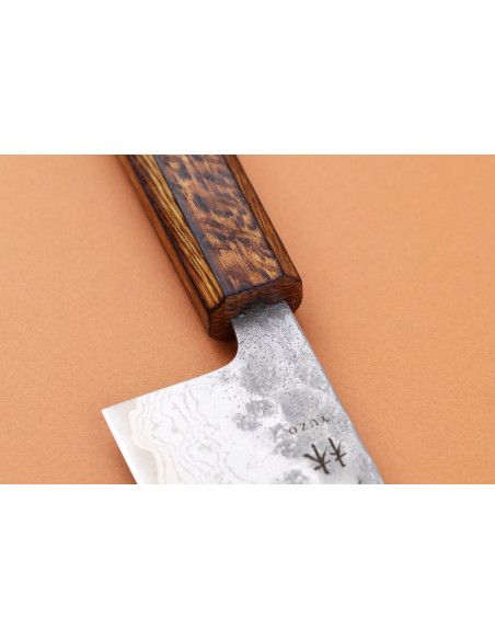 Cuchillo de chef japonés artesanal Yuzo Enju Damas 440C de 24 cm