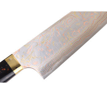 Handgemaakt Japans santokumes van 16,5 cm van Takeshi Saji BS2 Rainbow 2