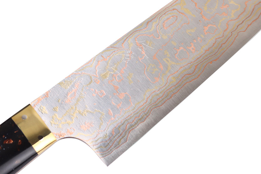 Takeshi Saji BS2 Rainbow Handcrafted Japanese 16.5 cm Santoku Knife