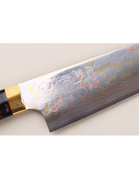 Faca Bunka japonesa artesanal de 16,5 cm, de Takeshi Saji, modelo BS2 Rainbow