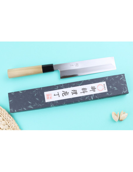 Håndlavet japansk Edogata Usuba-kniv, 18 cm, Tsunehisa WS2