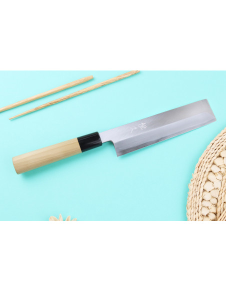 Faca japonesa artesanal Edogata Usuba de 18 cm, Tsunehisa WS2