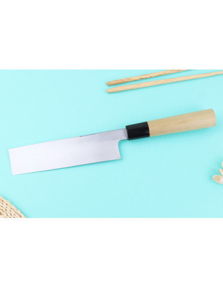 Handgefertigtes japanisches Edogata-Usuba-Messer, 18 cm, von Tsunehisa, WS2