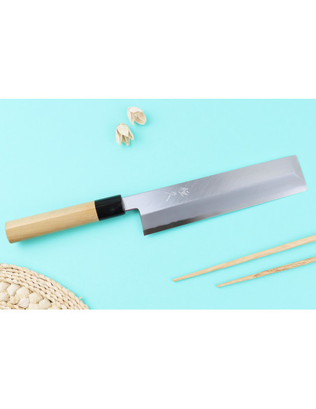 Coltello giapponese artigianale Edogata Usuba da 21 cm, Tsunehisa WS2