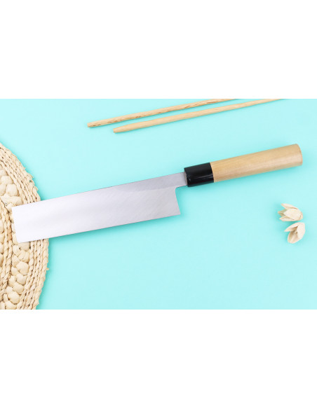 Handgemaakt Japans Edogata Usuba-mes van 21 cm, Tsunehisa WS2
