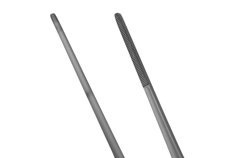 Japanse rechtstang van 30 cm, zwart roestvrij staal