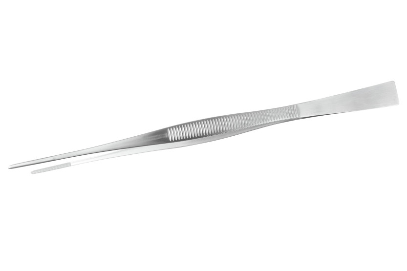 Pinza japonesa para alisar, de 30 cm, recta, de acero inoxidable