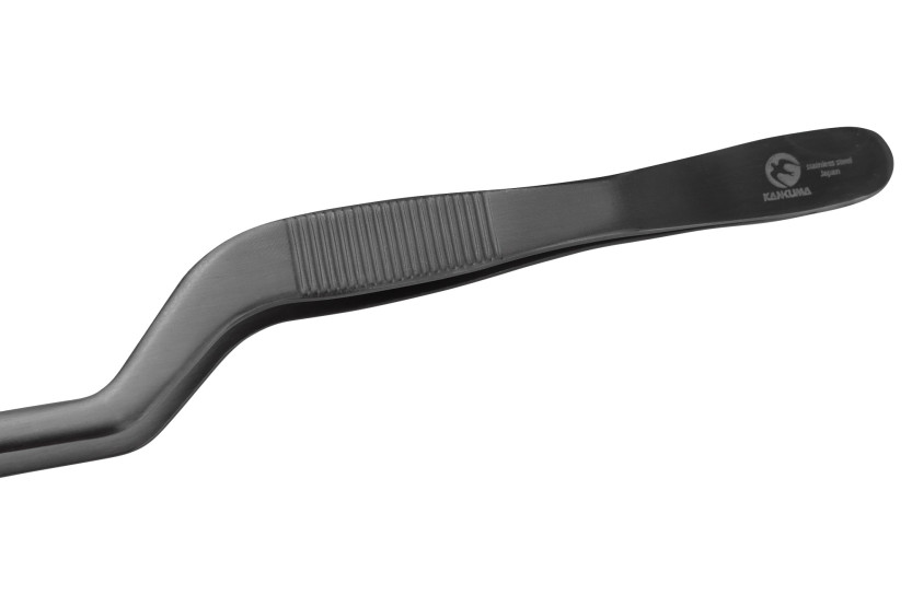 24-cm Angled Japanese Flattening Pliers, Black Stainless Steel