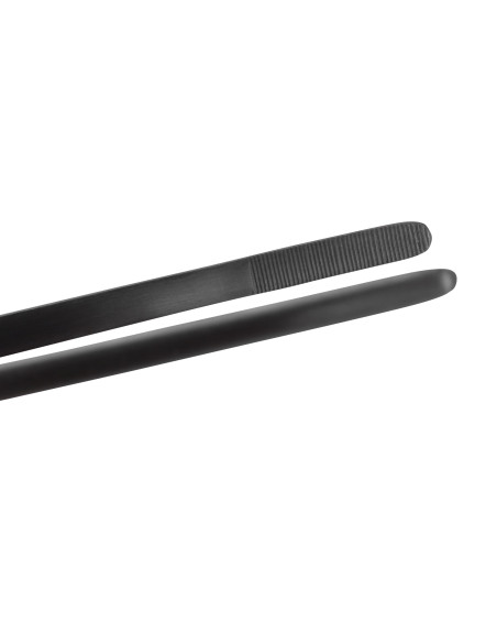 Pinza japonesa para alisar, de 24 cm, acodada, de acero inoxidable negro