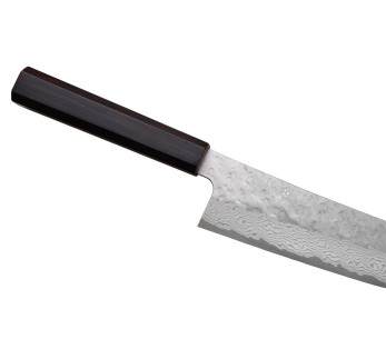 17 cm Handcrafted Japanese Bunka Knife by Nigara Hamono, Tsuchime VG10 Damascus Steel 2