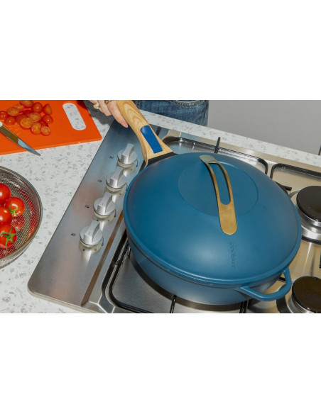 Cookut La Fabuleuse 8-i-1 nonstick-stekpanna i blåbärsfärg